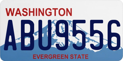 WA license plate ABU9556