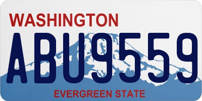 WA license plate ABU9559