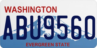 WA license plate ABU9560