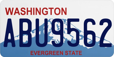 WA license plate ABU9562