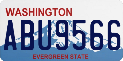 WA license plate ABU9566