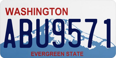 WA license plate ABU9571