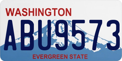 WA license plate ABU9573