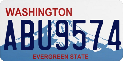 WA license plate ABU9574