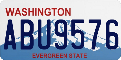 WA license plate ABU9576