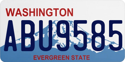 WA license plate ABU9585