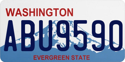 WA license plate ABU9590