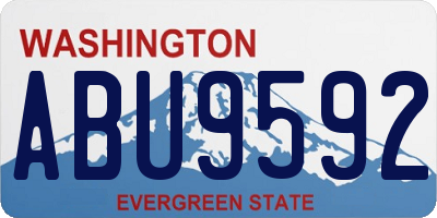 WA license plate ABU9592