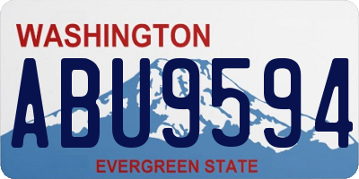WA license plate ABU9594