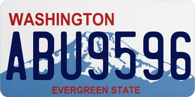 WA license plate ABU9596