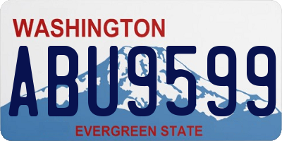 WA license plate ABU9599