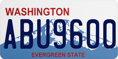 WA license plate ABU9600