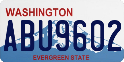 WA license plate ABU9602