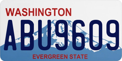 WA license plate ABU9609