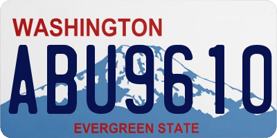 WA license plate ABU9610