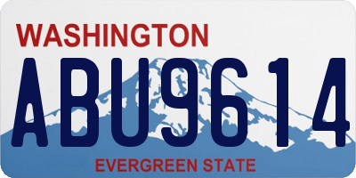 WA license plate ABU9614