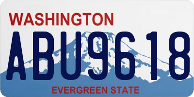 WA license plate ABU9618