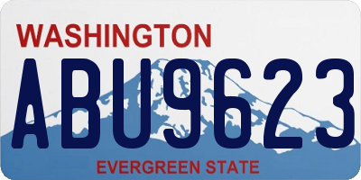 WA license plate ABU9623
