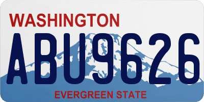 WA license plate ABU9626