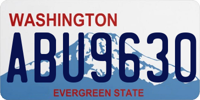 WA license plate ABU9630