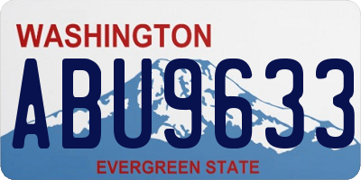 WA license plate ABU9633