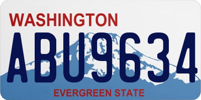 WA license plate ABU9634