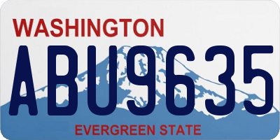 WA license plate ABU9635