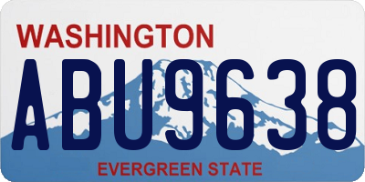WA license plate ABU9638