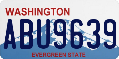 WA license plate ABU9639