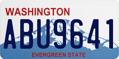 WA license plate ABU9641