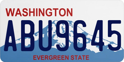 WA license plate ABU9645
