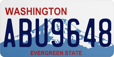 WA license plate ABU9648