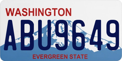 WA license plate ABU9649