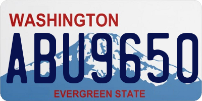 WA license plate ABU9650