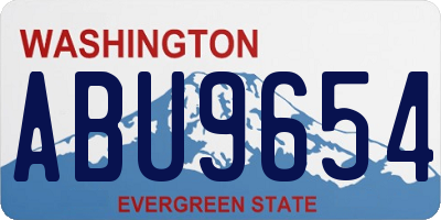 WA license plate ABU9654