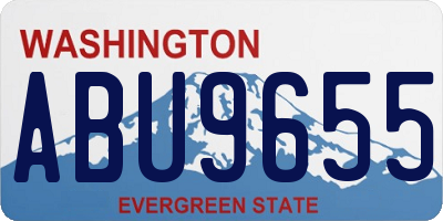 WA license plate ABU9655