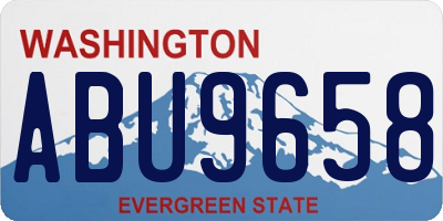 WA license plate ABU9658