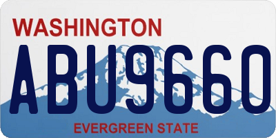 WA license plate ABU9660