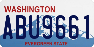 WA license plate ABU9661