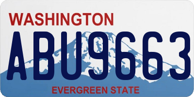 WA license plate ABU9663