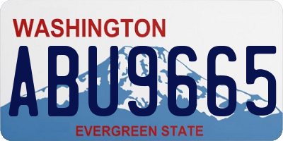 WA license plate ABU9665