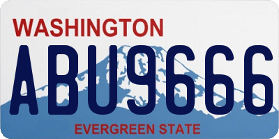 WA license plate ABU9666
