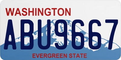 WA license plate ABU9667