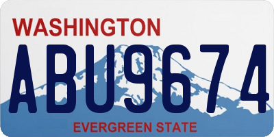 WA license plate ABU9674