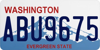 WA license plate ABU9675