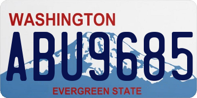 WA license plate ABU9685
