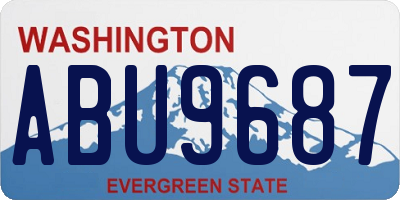 WA license plate ABU9687