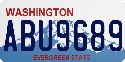 WA license plate ABU9689