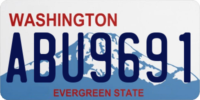 WA license plate ABU9691