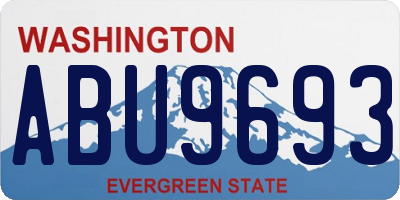 WA license plate ABU9693